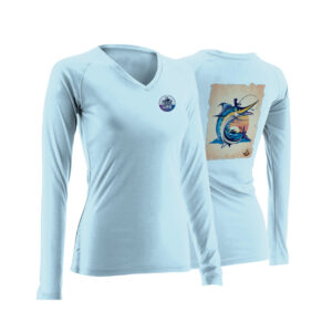 V-Neck Woman's  Marlin-Soft Blue
